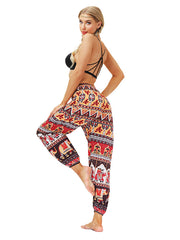 Leisure Digital Printing Wide-Leg Loose Yoga Bloomers