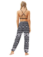 Leisure Digital Printing Wide-Leg Loose Yoga Bloomers