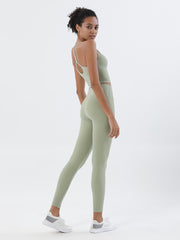 High-Waisted Pockets Solid Color Yoga Bottoms