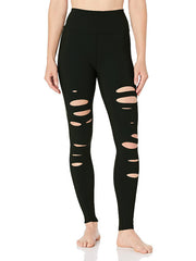 High Waisted Solid Color Hollow Sports Leggings