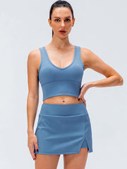 Simple Bra&Pantskirt Tennis Sports Suits