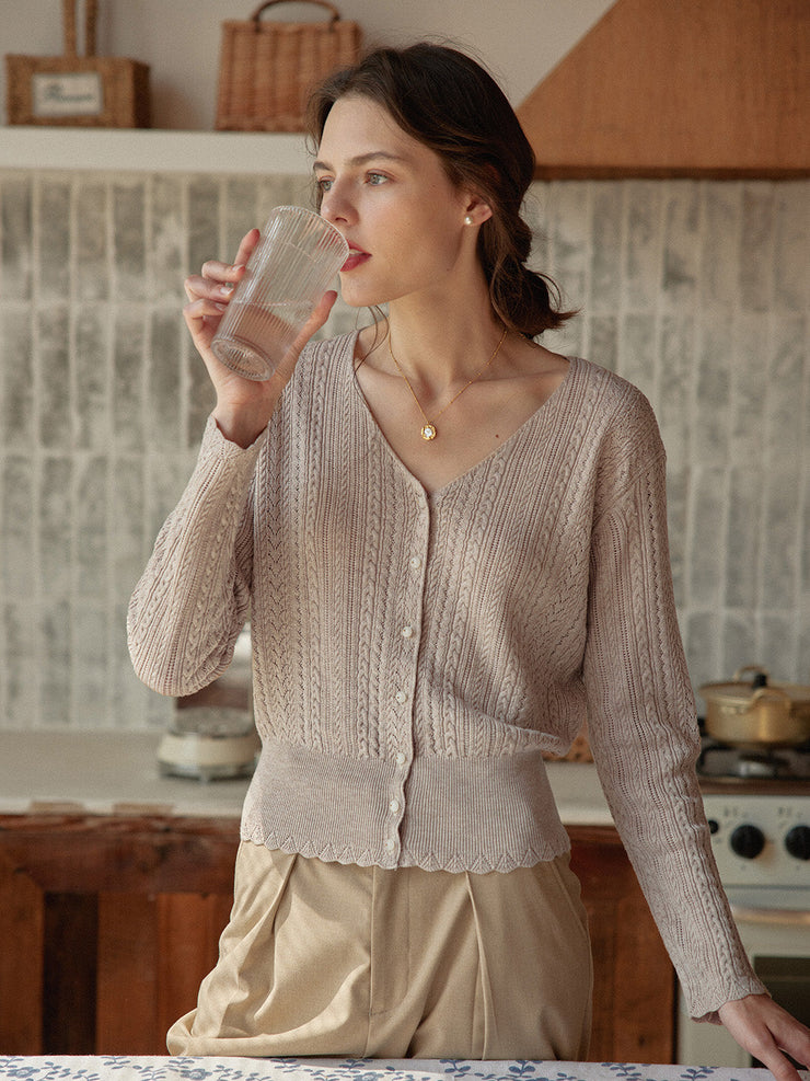 【Final Sale】Emma Cable Knit Cardigan
