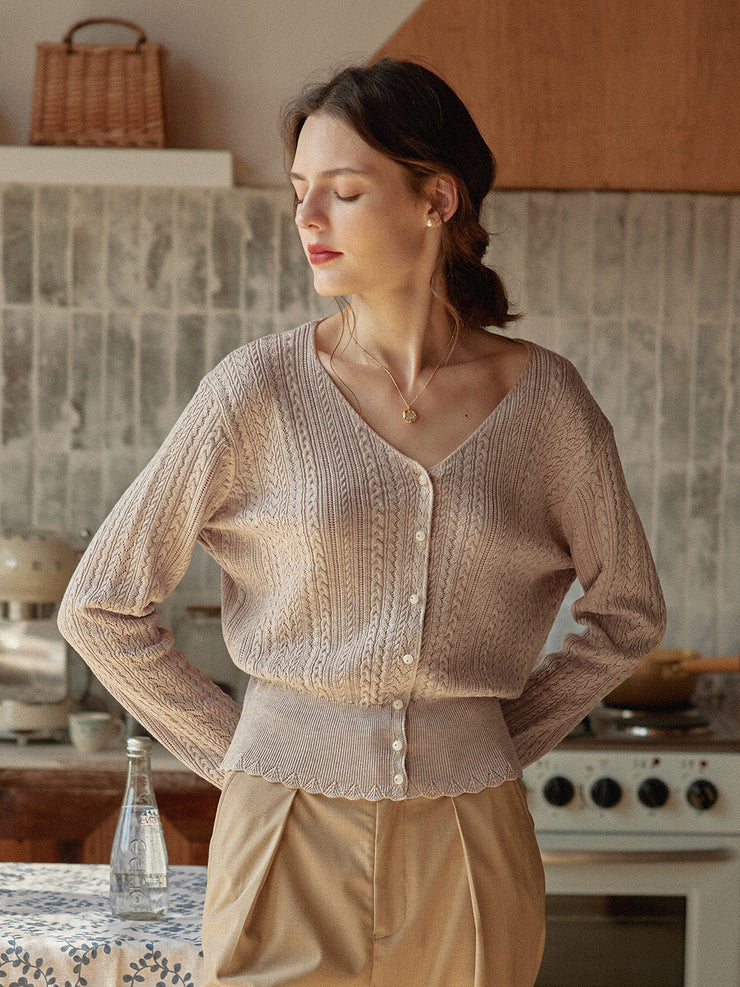 【Final Sale】Emma Cable Knit Cardigan