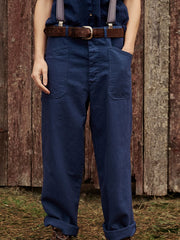 Simple Vintage Workwear Women's Pants