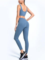 Solid Quick Dry Wrap Yoga Suits