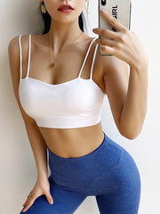 Wrap Solid Backless Sports Bra