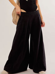 Classic Casual Cotton Linen Women's Wide Leg Pants