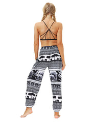 Leisure Digital Printing Wide-Leg Loose Yoga Bloomers