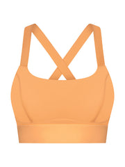 Skinny Wrap Back Cross Yoga Tops Solid Color Spaghetti-Neck Bra