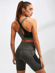 Wrap Sweat-Absorbent High-Waisted Sports Shorts