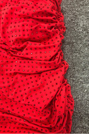 Caits One Shoulder Crystal Cutout Maxi Dress