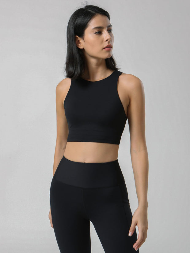 Breathable Solid Color High-Waisted Pockets Yoga Suits