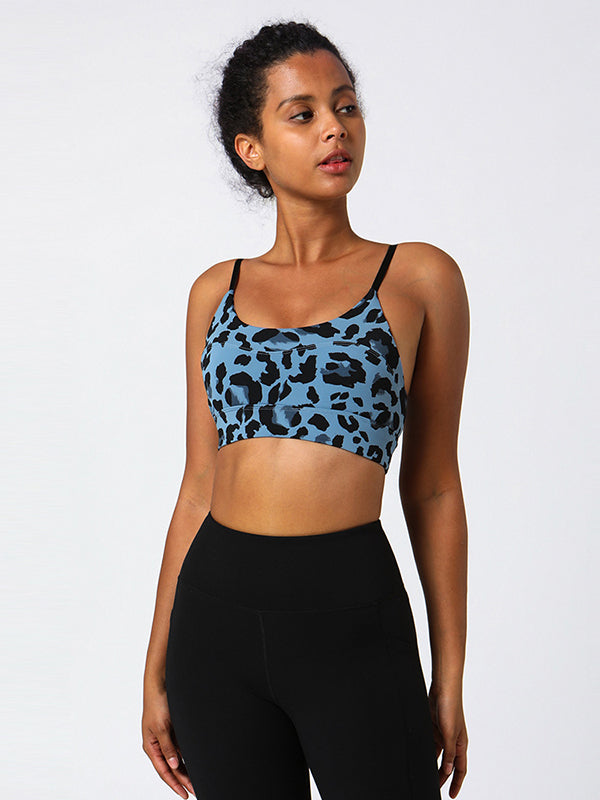 Leopard Print Sling Sports Bra