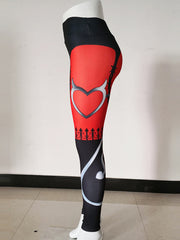 Contrast Print Skinny Stretch Yoga Leggings