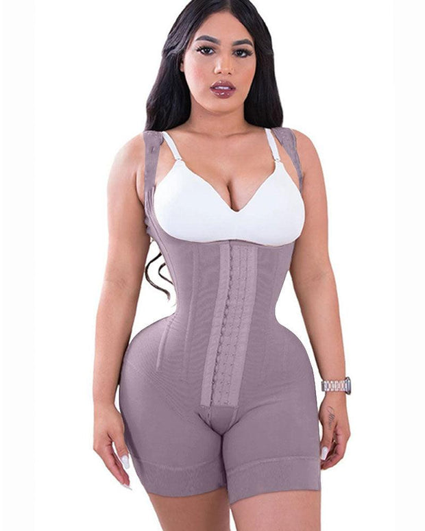 High Double Compression Garment Abdomen Control HOOK AND EYE CLOSURE Tummy Control  Adjustable Bodysuit