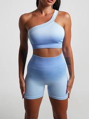 Skinny Sleeveless Gradient Yoga Suits