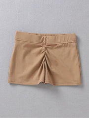 Casual Wrap Solid Sports Shorts Bottoms