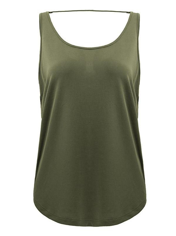 Loose Sleeveless Backless Vest Top