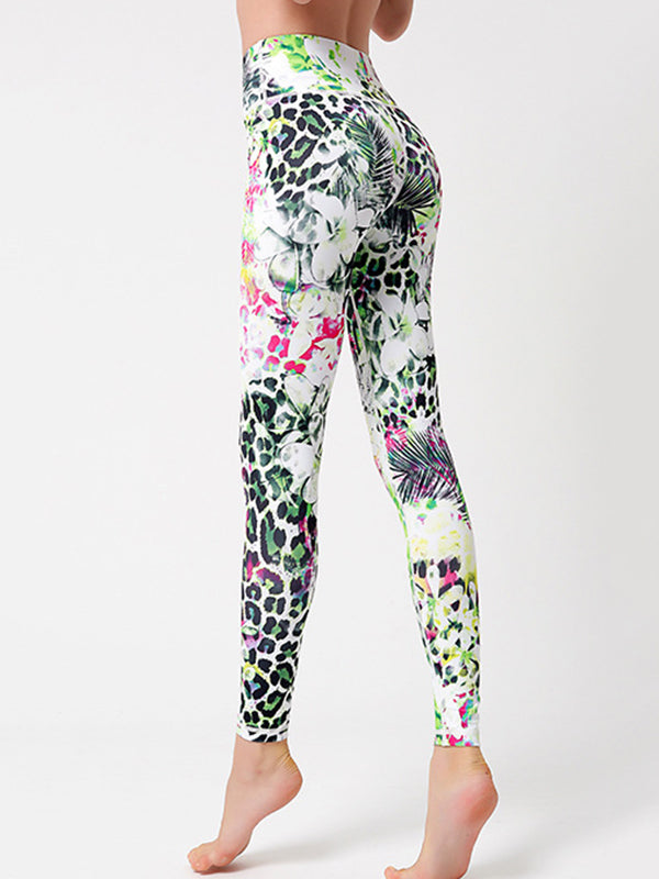 High-Waist Printed Sports Leggings