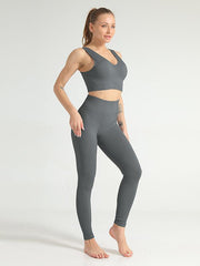 Wrap Solid High Waist Yoga Suits