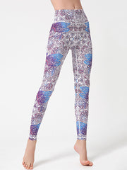 High-Waist Printed Sports Leggings