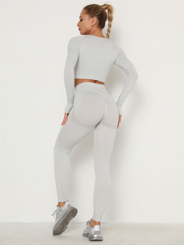 Solid Color Flexible Seamless Four-Piece Sports Suits