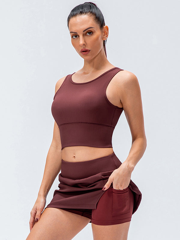 Simple Bra&Pantskirt Tennis Sports Suits