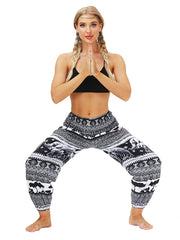 Leisure Digital Printing Wide-Leg Loose Yoga Bloomers