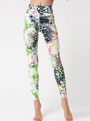 High-Waist Printed Sports Leggings