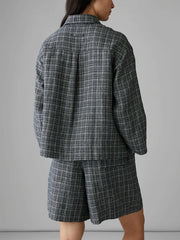 Checked Cotton And Linen Shirt