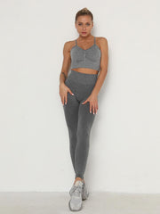 Wrap Solid Absorb Sweat Yoga Suits