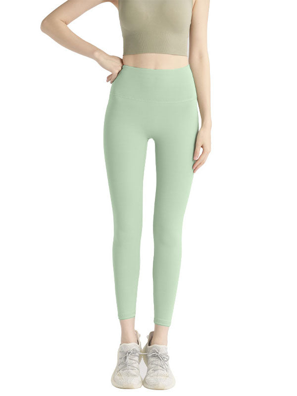 Skinny Leg Wrap Solid Color Leggings