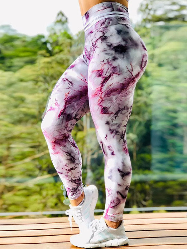 Printed High-Waisted Flexible Gym Legging