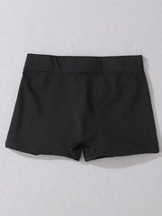 Casual Wrap Solid Sports Shorts Bottoms