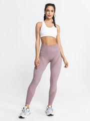 Skinny Wrap Yoga Bottoms High-Waisted Solid Color Leggings