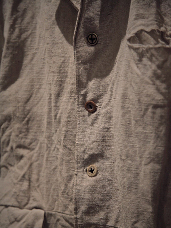 Cotton And Linen Long Sleeve Solid Color Jacket