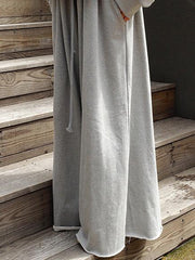 Loose Urban Gray Wide Leg Elastic Waist Pants