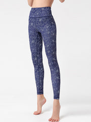 High-Waist Printed Sports Leggings