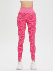 Skinny Leg Wrap Zebra-Stripe Leggings Yoga Bottoms