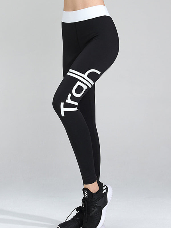 Fashionable Sweat Absorbing Fast Drying Sports Tight High Waist Hip  Leggings