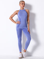 Seamless Knitting Camo Paneled Breathable  Gym Suit