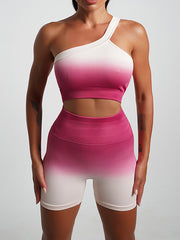 Skinny Sleeveless Gradient Yoga Suits