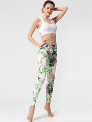 High-Waist Printed Sports Leggings