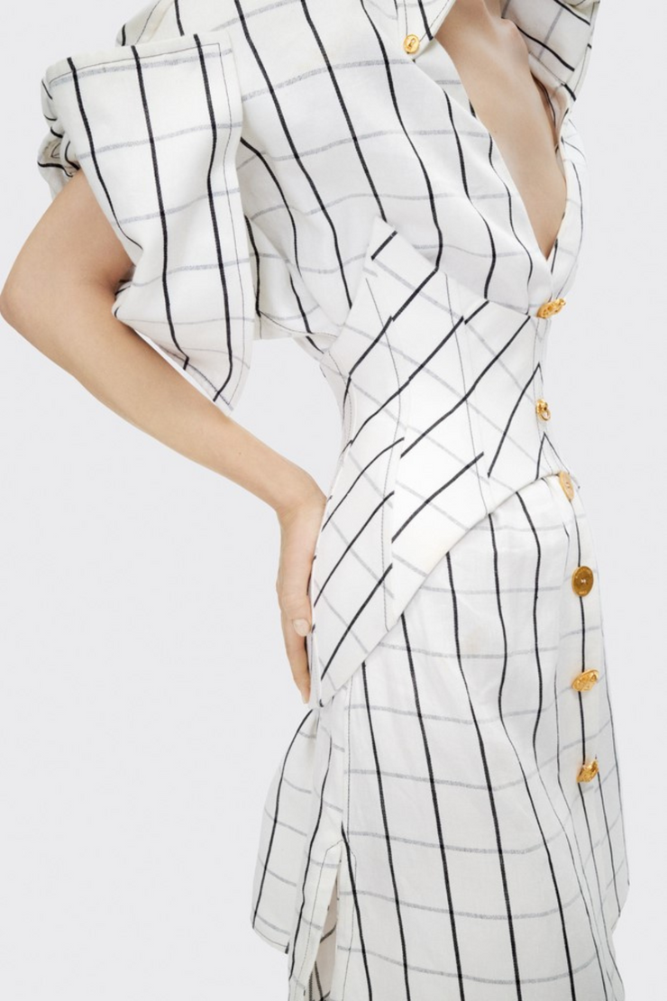 Abraha Corset Mini Shirtdress