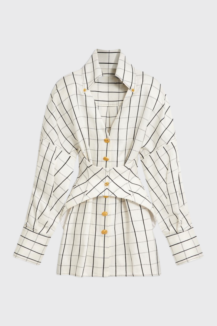 Abraha Corset Mini Shirtdress