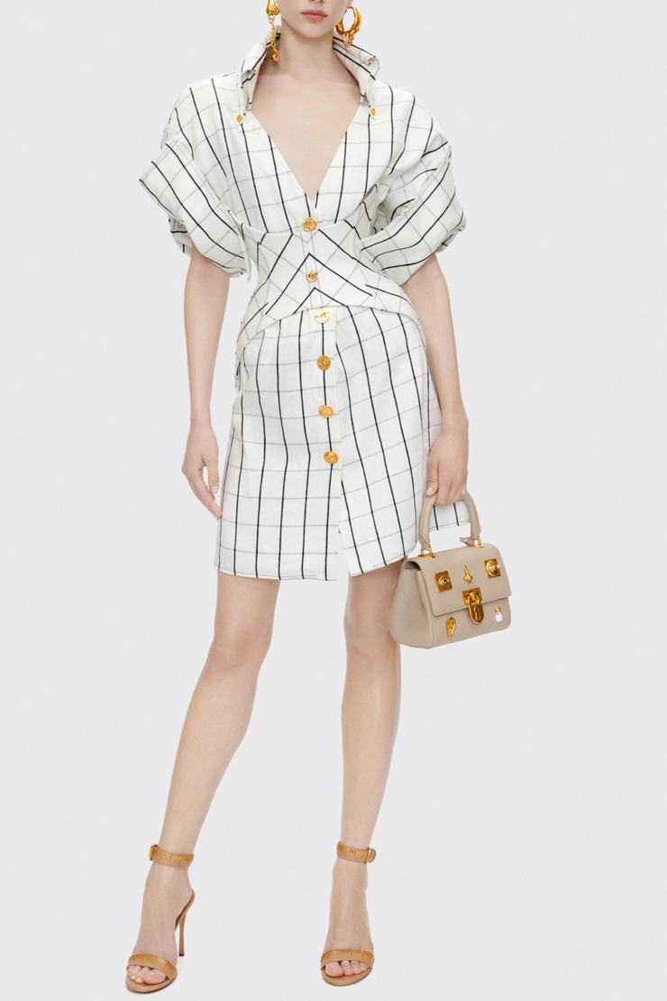 Abraha Corset Mini Shirtdress