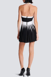 Adelya Rose Halter Knit Mini Dress