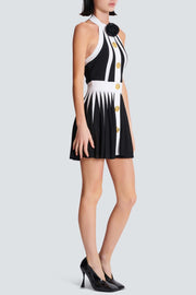 Adelya Rose Halter Knit Mini Dress