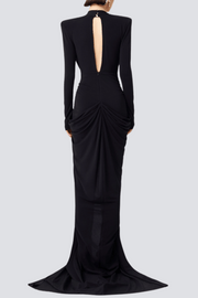 Agata V-neck Ruched Maxi Dress