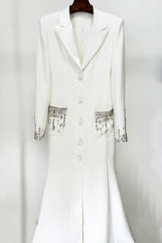 Aurora Crystal Embellished Blazer Maxi Dress